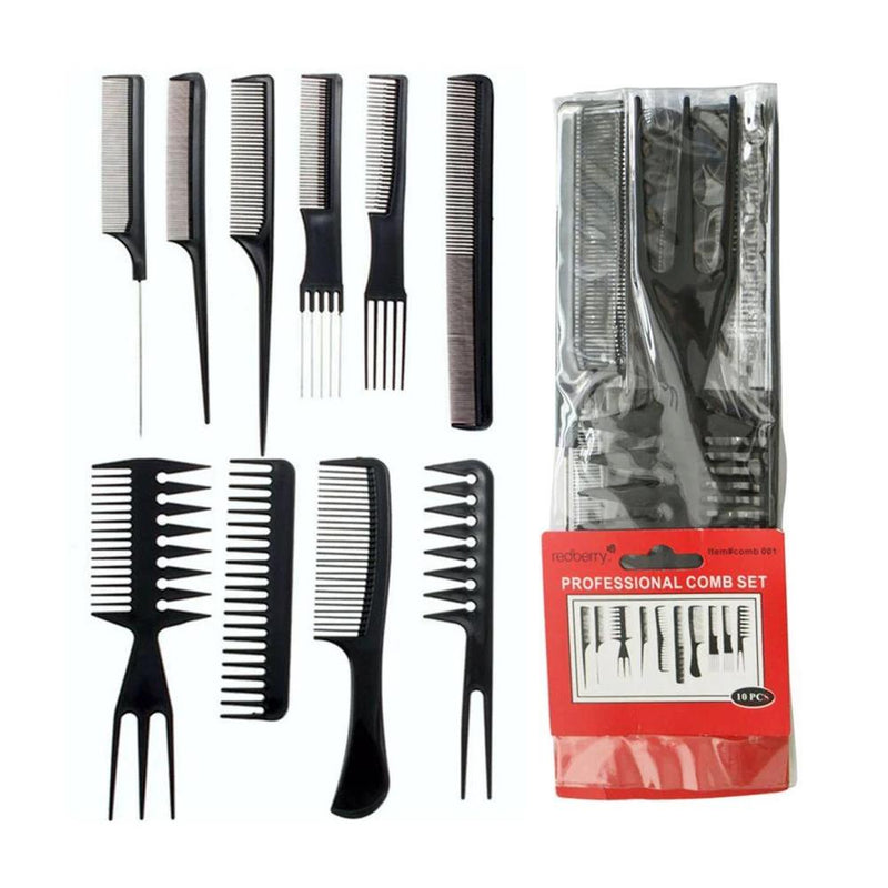 Professional Saloon Hair Comb Set /Pack of 10