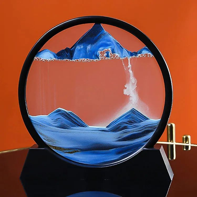 Sandscape Painting Sand Clock Moving Sand Art Hourglass Sand Timer 3D Moving Sand Mountain Lamp